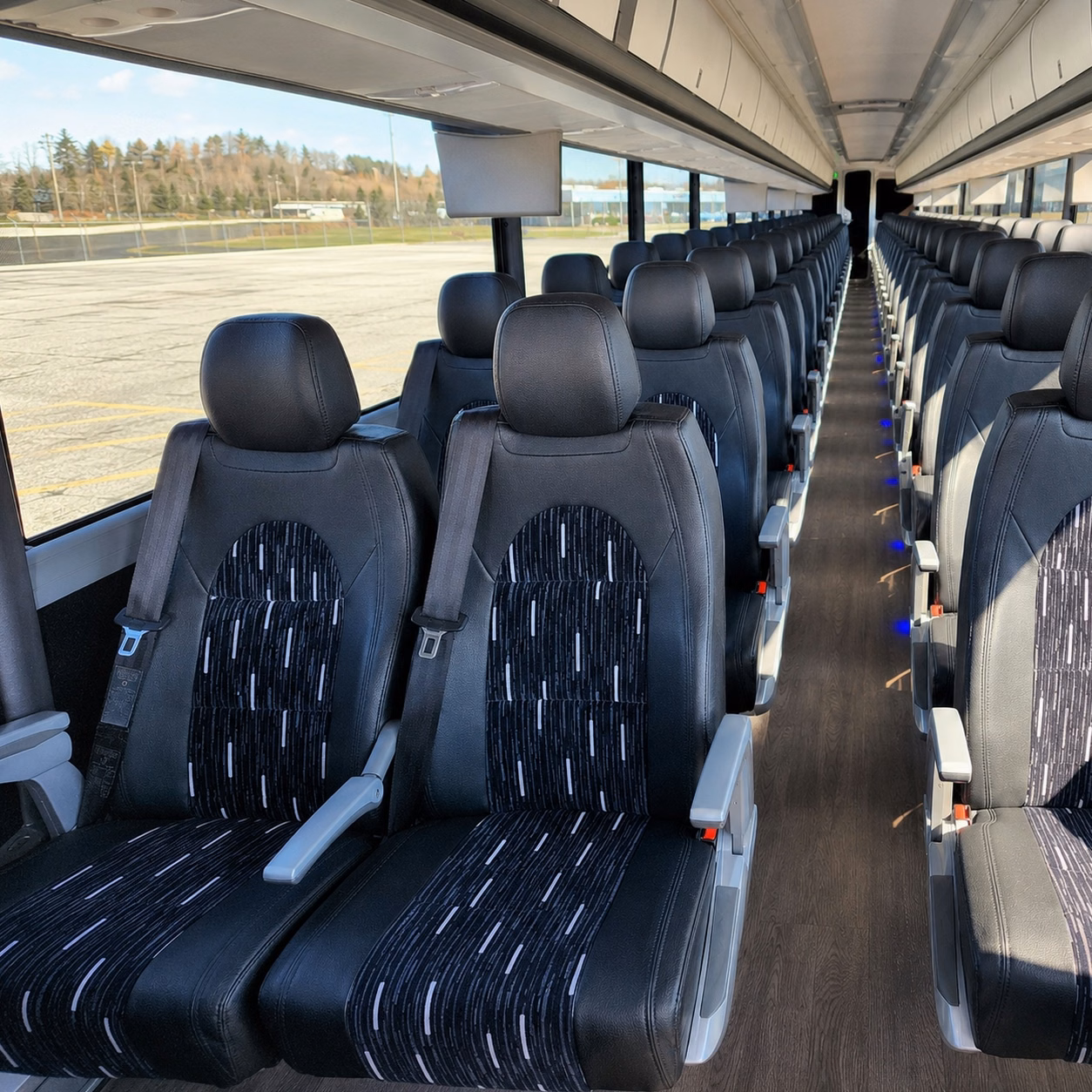 pittsburgh charter bus rental inside